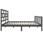 vidaXL Estructura de cama madera maciza de pino gris 135x190 cm vidaXL Estructura de cama madera maciza de pino gris 135x190 cm