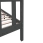 vidaXL Estructura de cama madera maciza de pino gris 135x190 cm vidaXL Estructura de cama madera maciza de pino gris 135x190 cm