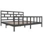vidaXL Estructura de cama madera maciza de pino gris 180x200 cm vidaXL Estructura de cama madera maciza de pino gris 180x200 cm