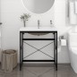 vidaXL Estructura de baño con lavabo incorporado hierro negro vidaXL Estructura de baño con lavabo incorporado hierro negro
