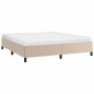vidaXL Estructura de cama de cuero sintético capuchino 160x200 cm vidaXL Estructura de cama de cuero sintético capuchino 160x200 cm