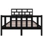 vidaXL Estructura de cama madera maciza de pino negro 135x190 cm vidaXL Estructura de cama madera maciza de pino negro 135x190 cm