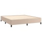 vidaXL Estructura de cama de cuero sintético capuchino 160x200 cm vidaXL Estructura de cama de cuero sintético capuchino 160x200 cm