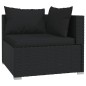 vidaXL Set de muebles de jardín 4 pzas y cojines ratán sintético negro vidaXL Set de muebles de jardín 4 pzas y cojines ratán sintético negro