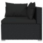 vidaXL Set de muebles de jardín 4 pzas y cojines ratán sintético negro vidaXL Set de muebles de jardín 4 pzas y cojines ratán sintético negro