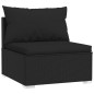 vidaXL Set de muebles de jardín 4 pzas y cojines ratán sintético negro vidaXL Set de muebles de jardín 4 pzas y cojines ratán sintético negro
