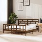 vidaXL Estructura de cama madera maciza de pino marrón miel 200x200 cm