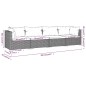 vidaXL Set muebles de jardín 4 piezas y cojines ratán sintético marrón vidaXL Set muebles de jardín 4 piezas y cojines ratán sintético marrón