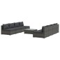 vidaXL Set de muebles de jardín 9 pzas y cojines ratán sintético gris vidaXL Set de muebles de jardín 9 pzas y cojines ratán sintético gris