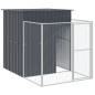 vidaXL Caseta perros con corral acero galvanizado gris 165x659x181 cm vidaXL Caseta perros con corral acero galvanizado gris 165x659x181 cm