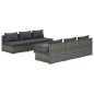 vidaXL Set de sofás de jardín 7 piezas y cojines ratán sintético gris vidaXL Set de sofás de jardín 7 piezas y cojines ratán sintético gris