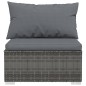 vidaXL Set de sofás de jardín 7 piezas y cojines ratán sintético gris vidaXL Set de sofás de jardín 7 piezas y cojines ratán sintético gris