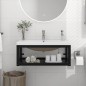 vidaXL Estructura de baño con lavabo incorporado hierro negro vidaXL Estructura de baño con lavabo incorporado hierro negro