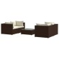 vidaXL Set muebles de jardín 5 piezas y cojines ratán sintético marrón vidaXL Set muebles de jardín 5 piezas y cojines ratán sintético marrón