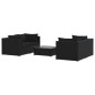 vidaXL Set de muebles de jardín 5 pzas y cojines ratán sintético negro vidaXL Set de muebles de jardín 5 pzas y cojines ratán sintético negro