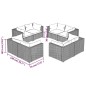 vidaXL Set de muebles de jardín 8 pzas y cojines ratán sintético negro