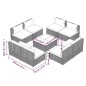 vidaXL Set muebles de jardín 9 piezas y cojines ratán sintético marrón vidaXL Set muebles de jardín 9 piezas y cojines ratán sintético marrón