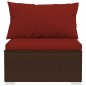 vidaXL Set muebles de jardín 13 pzas y cojines ratán sintético marrón vidaXL Set muebles de jardín 13 pzas y cojines ratán sintético marrón