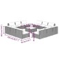 vidaXL Set muebles de jardín 13 pzas y cojines ratán sintético marrón vidaXL Set muebles de jardín 13 pzas y cojines ratán sintético marrón