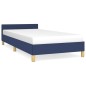vidaXL Estructura de cama con cabecero de tela azul 80x200 cm vidaXL Estructura de cama con cabecero de tela azul 80x200 cm