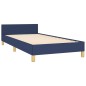 vidaXL Estructura de cama con cabecero de tela azul 80x200 cm vidaXL Estructura de cama con cabecero de tela azul 80x200 cm