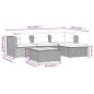 vidaXL Set de muebles de jardín 5 pzas y cojines ratán sintético negro