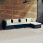 vidaXL Set de muebles de jardín 5 pzas y cojines ratán sintético negro vidaXL Set de muebles de jardín 5 pzas y cojines ratán sintético negro