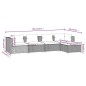 vidaXL Set de muebles de jardín 5 pzas y cojines ratán sintético negro vidaXL Set de muebles de jardín 5 pzas y cojines ratán sintético negro