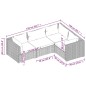 vidaXL Set muebles de jardín 4 piezas y cojines ratán sintético marrón vidaXL Set muebles de jardín 4 piezas y cojines ratán sintético marrón