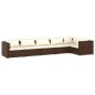 vidaXL Set muebles de jardín 6 piezas y cojines ratán sintético marrón vidaXL Set muebles de jardín 6 piezas y cojines ratán sintético marrón