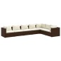 vidaXL Set muebles de jardín 7 piezas y cojines ratán sintético marrón vidaXL Set muebles de jardín 7 piezas y cojines ratán sintético marrón