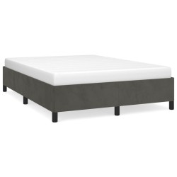 vidaXL Estructura de cama de terciopelo gris oscuro 140x200 cm