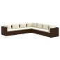 vidaXL Set muebles de jardín 7 piezas y cojines ratán sintético marrón vidaXL Set muebles de jardín 7 piezas y cojines ratán sintético marrón