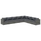 vidaXL Set de muebles de jardín 8 pzas y cojines ratán sintético gris vidaXL Set de muebles de jardín 8 pzas y cojines ratán sintético gris