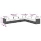 vidaXL Set de muebles de jardín 8 pzas y cojines ratán sintético gris vidaXL Set de muebles de jardín 8 pzas y cojines ratán sintético gris