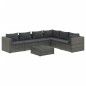 vidaXL Set de muebles de jardín 7 pzas y cojines ratán sintético gris vidaXL Set de muebles de jardín 7 pzas y cojines ratán sintético gris