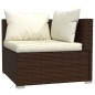 vidaXL Set muebles de jardín 6 piezas y cojines ratán sintético marrón vidaXL Set muebles de jardín 6 piezas y cojines ratán sintético marrón