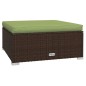 vidaXL Set muebles de jardín 7 piezas y cojines ratán sintético marrón vidaXL Set muebles de jardín 7 piezas y cojines ratán sintético marrón