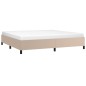 vidaXL Estructura de cama de cuero sintético capuchino 200x200 cm vidaXL Estructura de cama de cuero sintético capuchino 200x200 cm