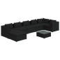 vidaXL Set de muebles de jardín 8 pzas y cojines ratán sintético negro vidaXL Set de muebles de jardín 8 pzas y cojines ratán sintético negro