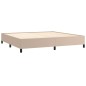 vidaXL Estructura de cama de cuero sintético capuchino 200x200 cm vidaXL Estructura de cama de cuero sintético capuchino 200x200 cm