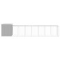 vidaXL Gallinero con corral acero galvanizado gris claro 165x863x181cm