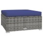 vidaXL Set de sofás de jardín 6 piezas y cojines ratán sintético gris vidaXL Set de sofás de jardín 6 piezas y cojines ratán sintético gris