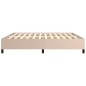 vidaXL Estructura de cama de cuero sintético capuchino 200x200 cm vidaXL Estructura de cama de cuero sintético capuchino 200x200 cm