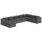 vidaXL Set de muebles de jardín 8 pzas y cojines ratán sintético gris vidaXL Set de muebles de jardín 8 pzas y cojines ratán sintético gris