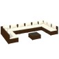 vidaXL Set de muebles de jardín 11 pzas cojines ratán sintético marrón vidaXL Set de muebles de jardín 11 pzas cojines ratán sintético marrón