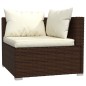 vidaXL Set de muebles de jardín 11 pzas cojines ratán sintético marrón vidaXL Set de muebles de jardín 11 pzas cojines ratán sintético marrón