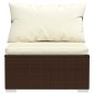 vidaXL Set de muebles de jardín 11 pzas cojines ratán sintético marrón vidaXL Set de muebles de jardín 11 pzas cojines ratán sintético marrón