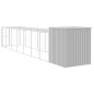 vidaXL Gallinero con corral acero galvanizado gris claro 165x863x181cm
