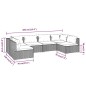 vidaXL Set muebles de jardín 6 piezas y cojines ratán sintético marrón vidaXL Set muebles de jardín 6 piezas y cojines ratán sintético marrón